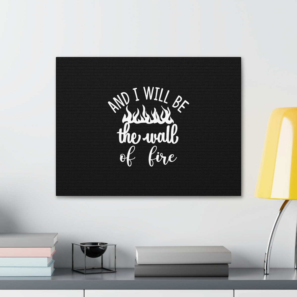 Scripture Walls I Will Be The Wall Of Fire Zechariah 2:5 Christian Wall Art Bible Verse Print Ready to Hang Unframed-Express Your Love Gifts