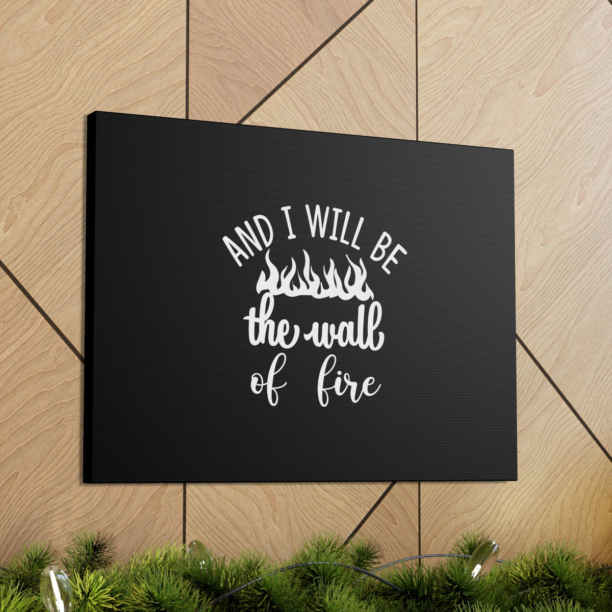 Scripture Walls I Will Be The Wall Of Fire Zechariah 2:5 Christian Wall Art Bible Verse Print Ready to Hang Unframed-Express Your Love Gifts