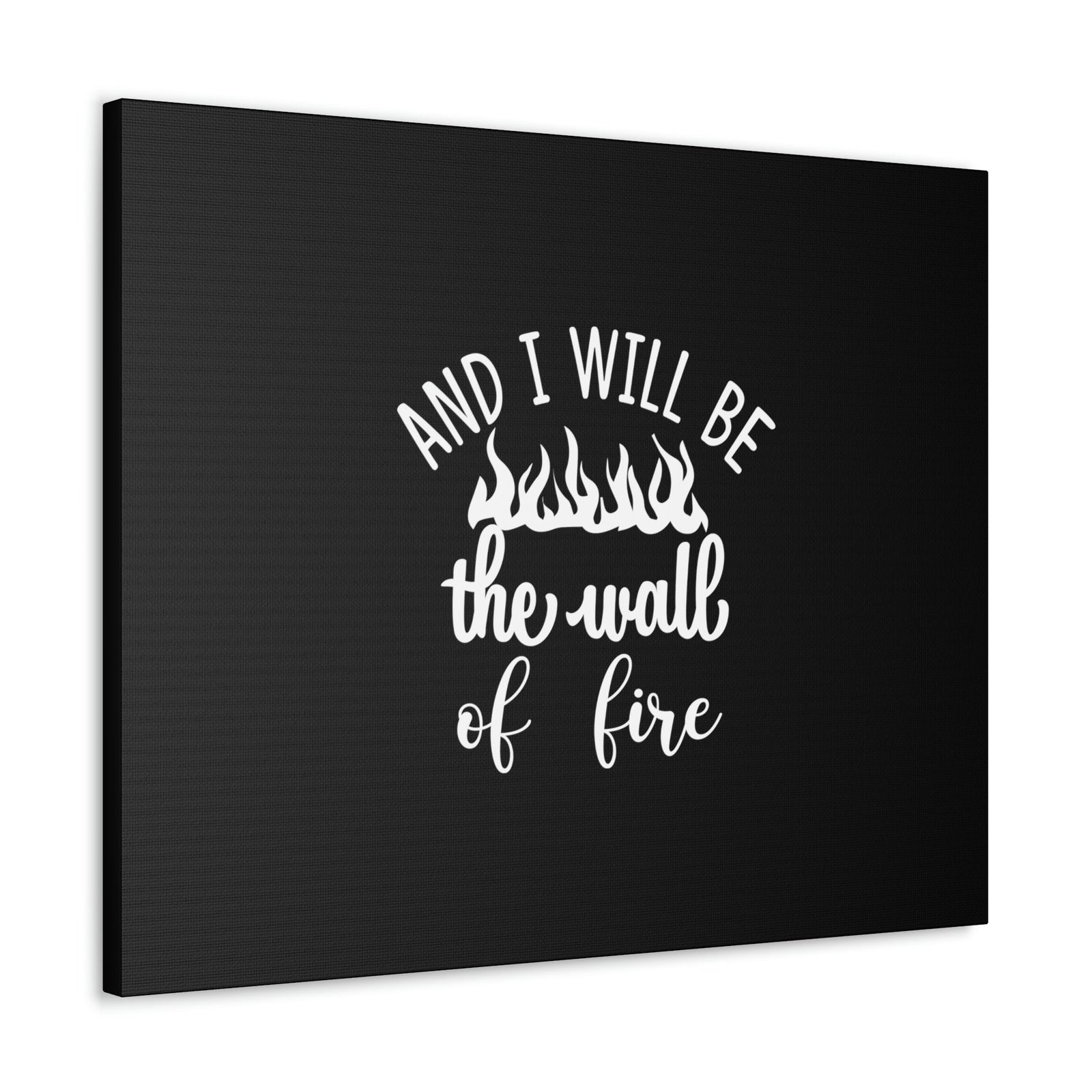Scripture Walls I Will Be The Wall Of Fire Zechariah 2:5 Christian Wall Art Bible Verse Print Ready to Hang Unframed-Express Your Love Gifts