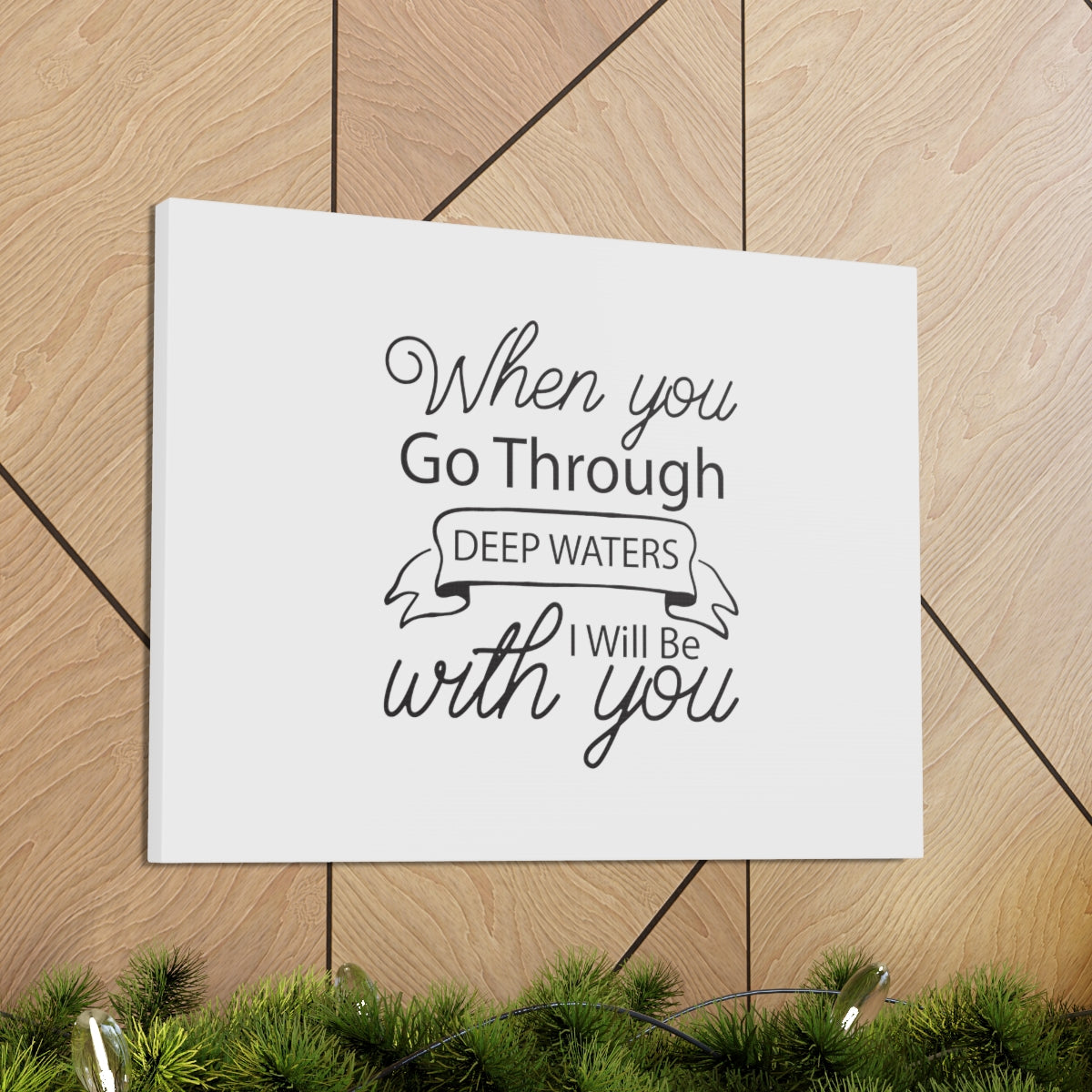 Scripture Walls I Will Be With You Isaiah 43:2 Cursive Christian Wall Art Bible Verse Print Ready to Hang Unframed-Express Your Love Gifts
