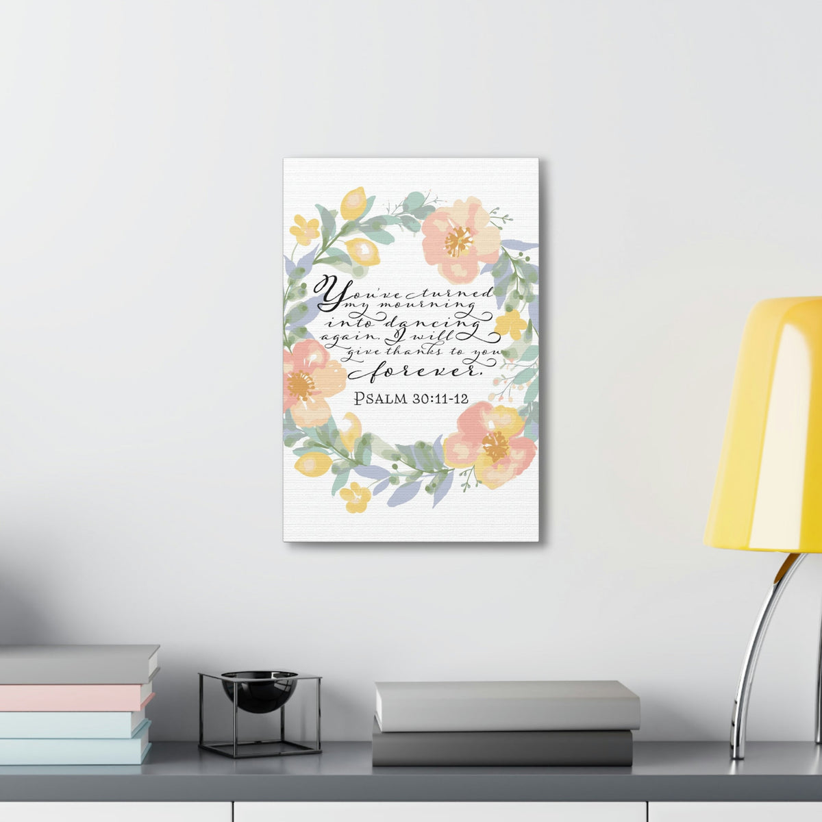 Scripture Walls I Will Give Thanks To You Forever Psalm 30:12 Bible Verse Canvas Christian Wall Art Ready To Hang Unframed-Express Your Love Gifts