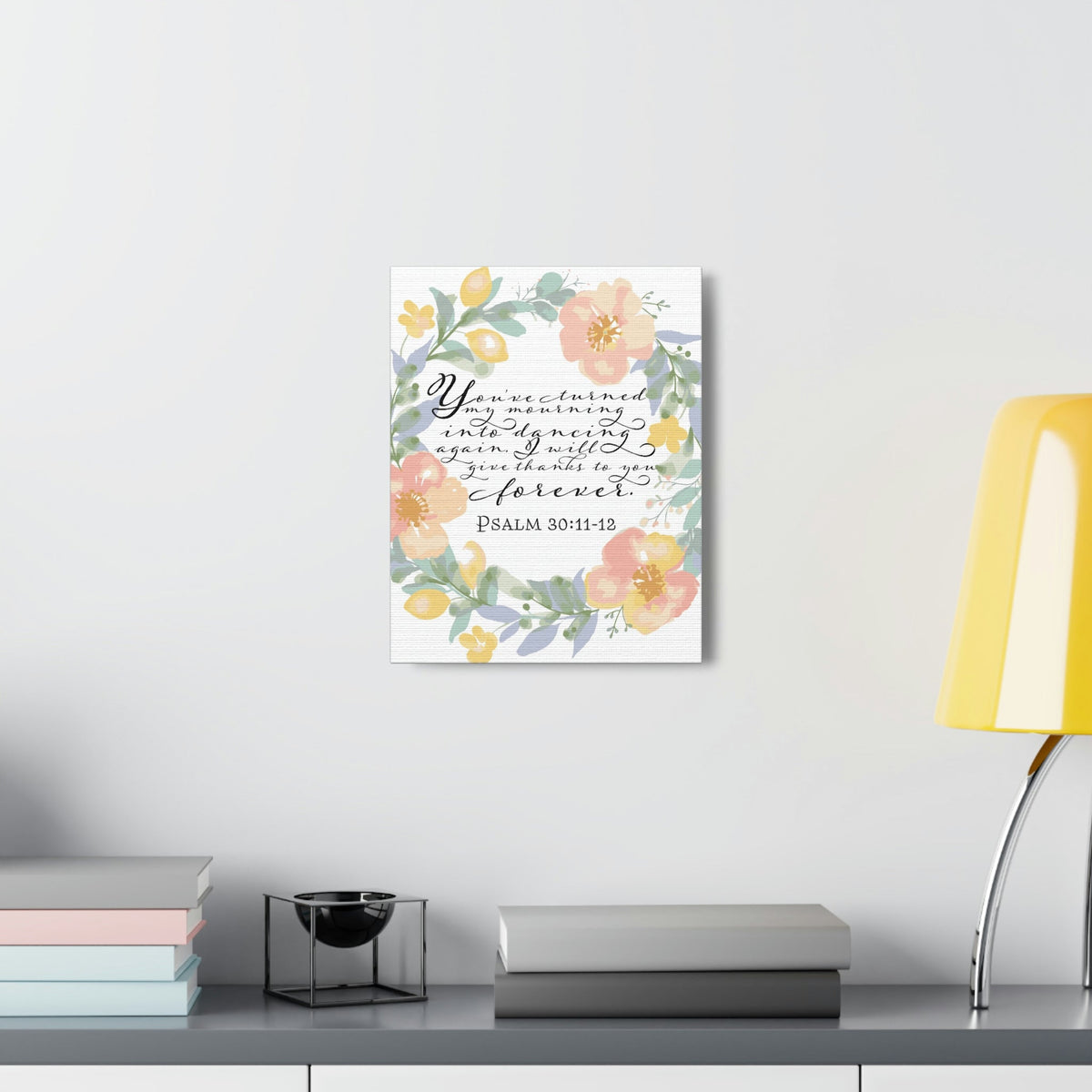 Scripture Walls I Will Give Thanks To You Forever Psalm 30:12 Bible Verse Canvas Christian Wall Art Ready To Hang Unframed-Express Your Love Gifts