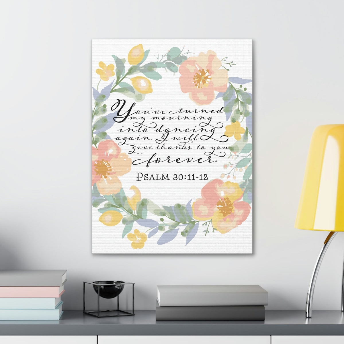 Scripture Walls I Will Give Thanks To You Forever Psalm 30:12 Bible Verse Canvas Christian Wall Art Ready To Hang Unframed-Express Your Love Gifts