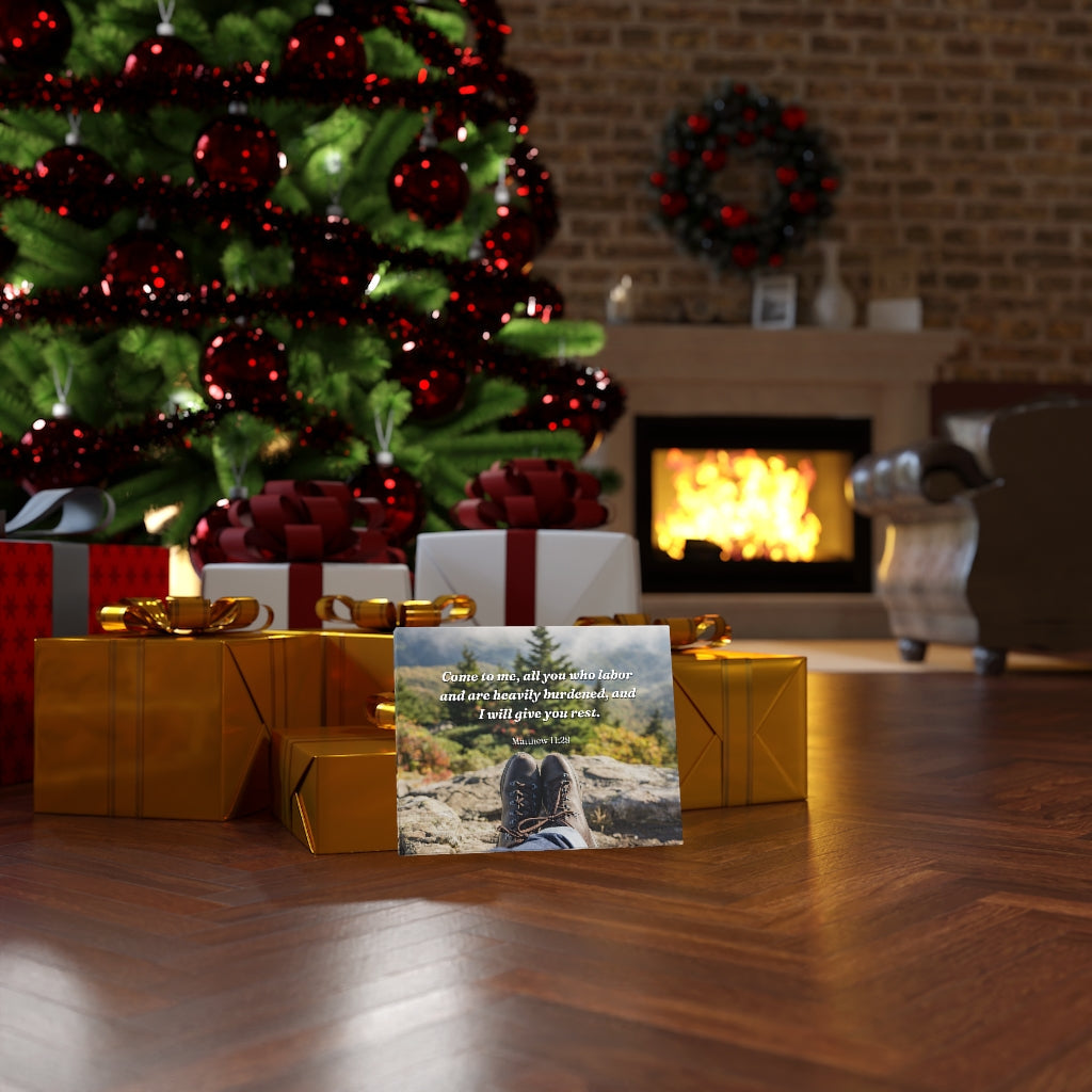 Scripture Walls I Will Give You Rest Matthew 11:28 Bible Verse Canvas Christian Wall Art Ready to Hang Unframed-Express Your Love Gifts