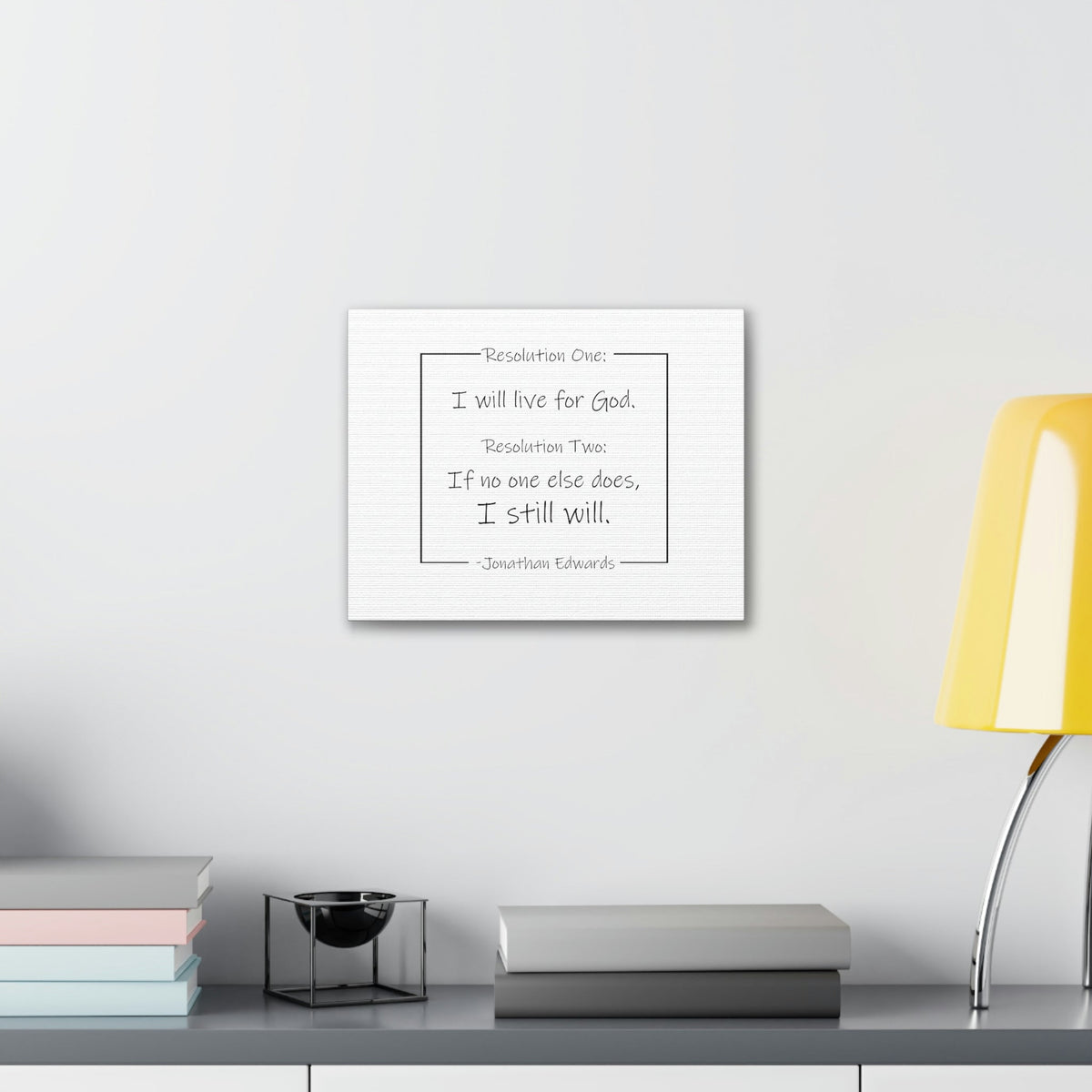 Scripture Walls I Will Live For God Isaiah 38:16 Jonathan Edwards Bible Canvas Christian Wall Art Ready to Hang Unframed-Express Your Love Gifts