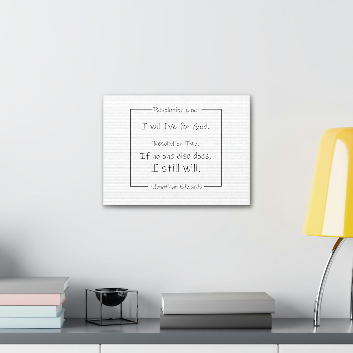 Scripture Walls I Will Live For God Isaiah 38:16 Jonathan Edwards Bible Canvas Christian Wall Art Ready to Hang Unframed-Express Your Love Gifts