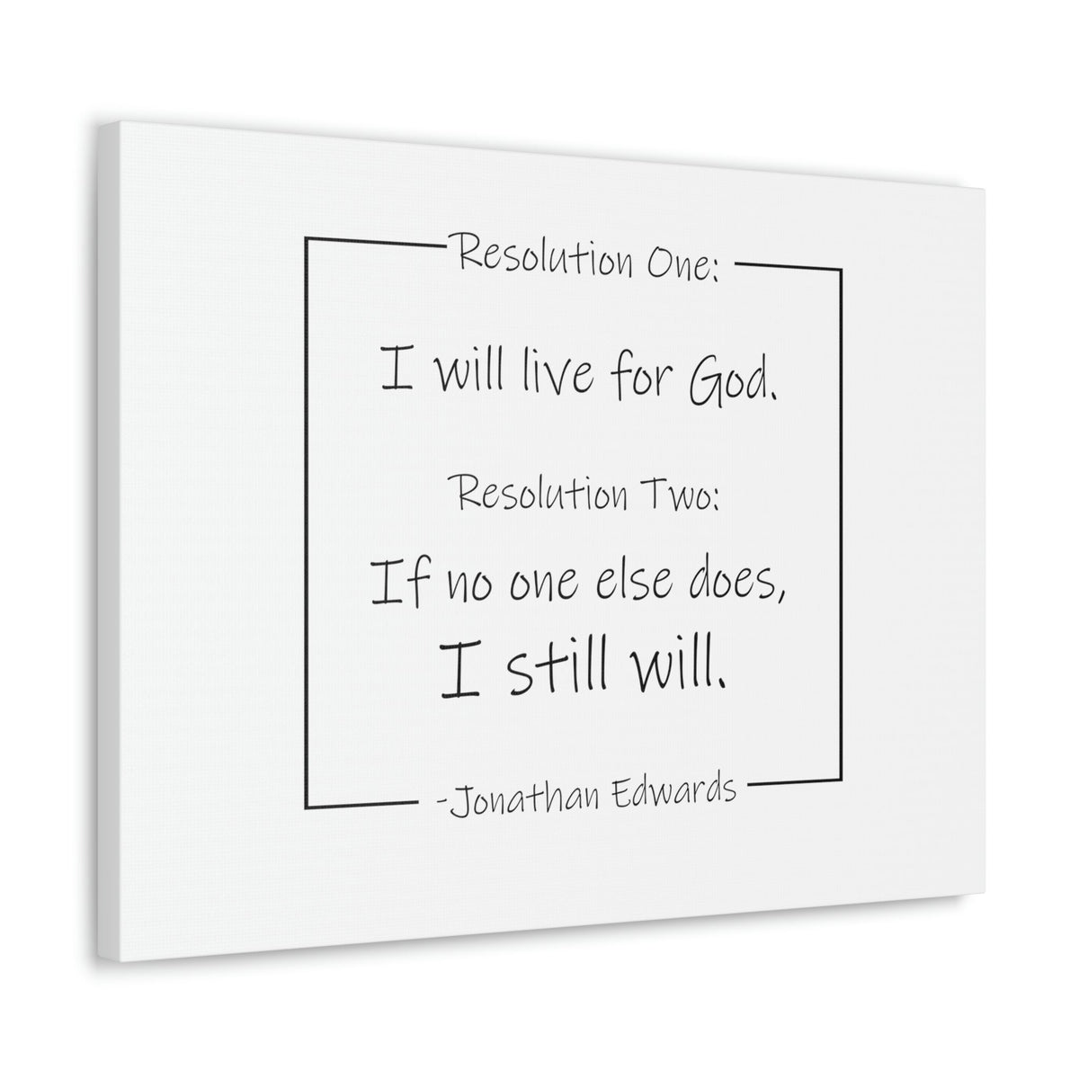 Scripture Walls I Will Live For God Isaiah 38:16 Jonathan Edwards Bible Canvas Christian Wall Art Ready to Hang Unframed-Express Your Love Gifts