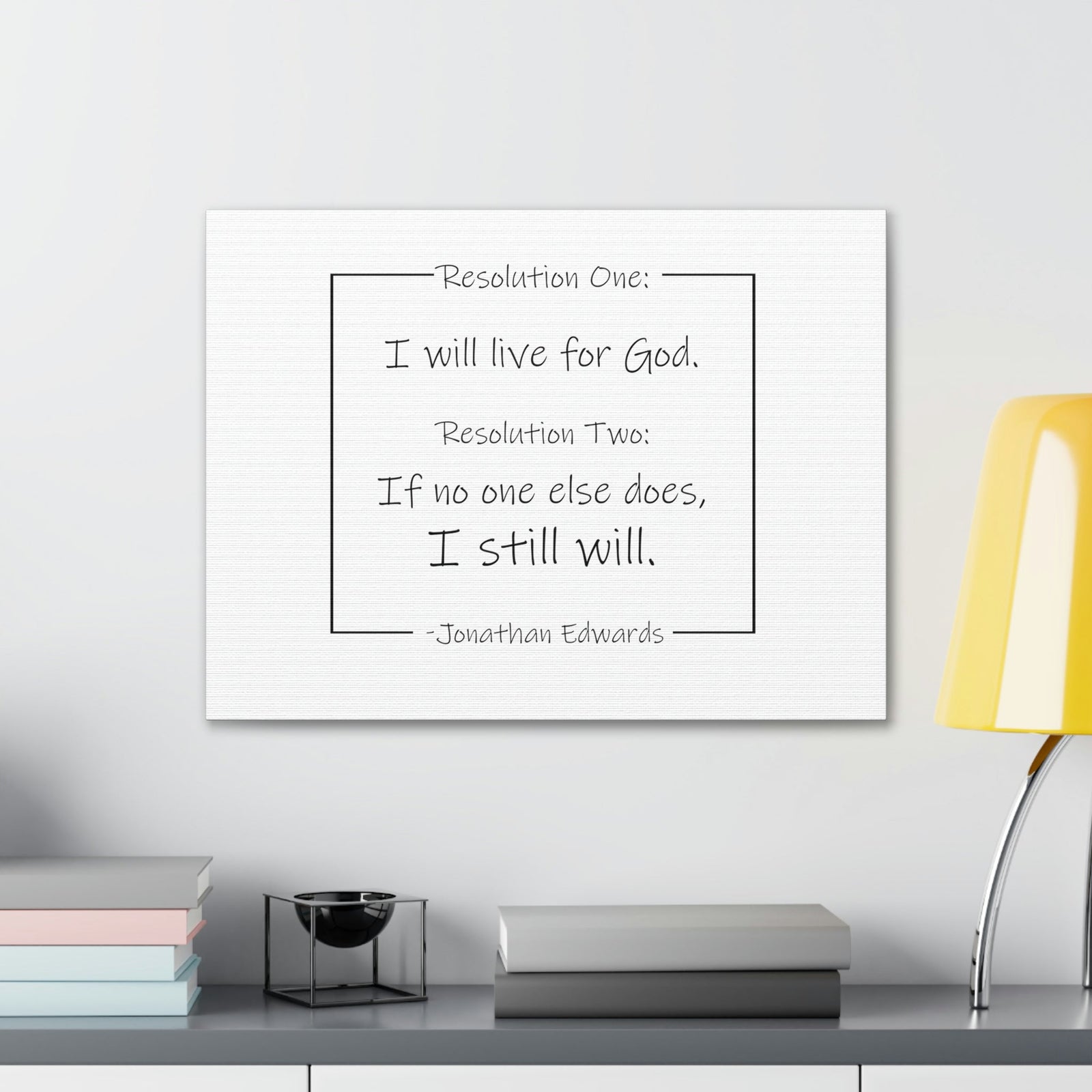 Scripture Walls I Will Live For God Isaiah 38:16 Jonathan Edwards Bible Canvas Christian Wall Art Ready to Hang Unframed-Express Your Love Gifts