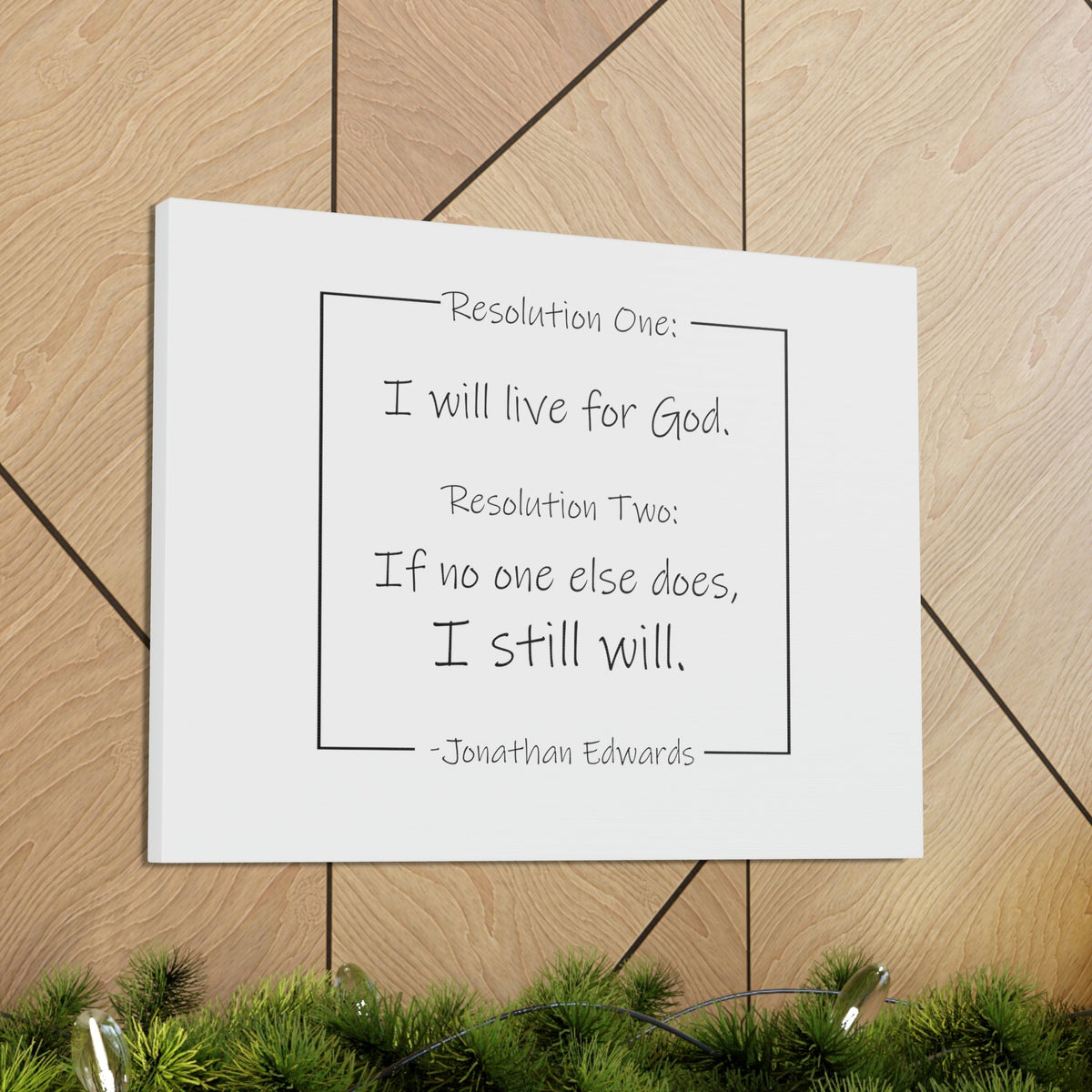 Scripture Walls I Will Live For God Isaiah 38:16 Jonathan Edwards Bible Canvas Christian Wall Art Ready to Hang Unframed-Express Your Love Gifts