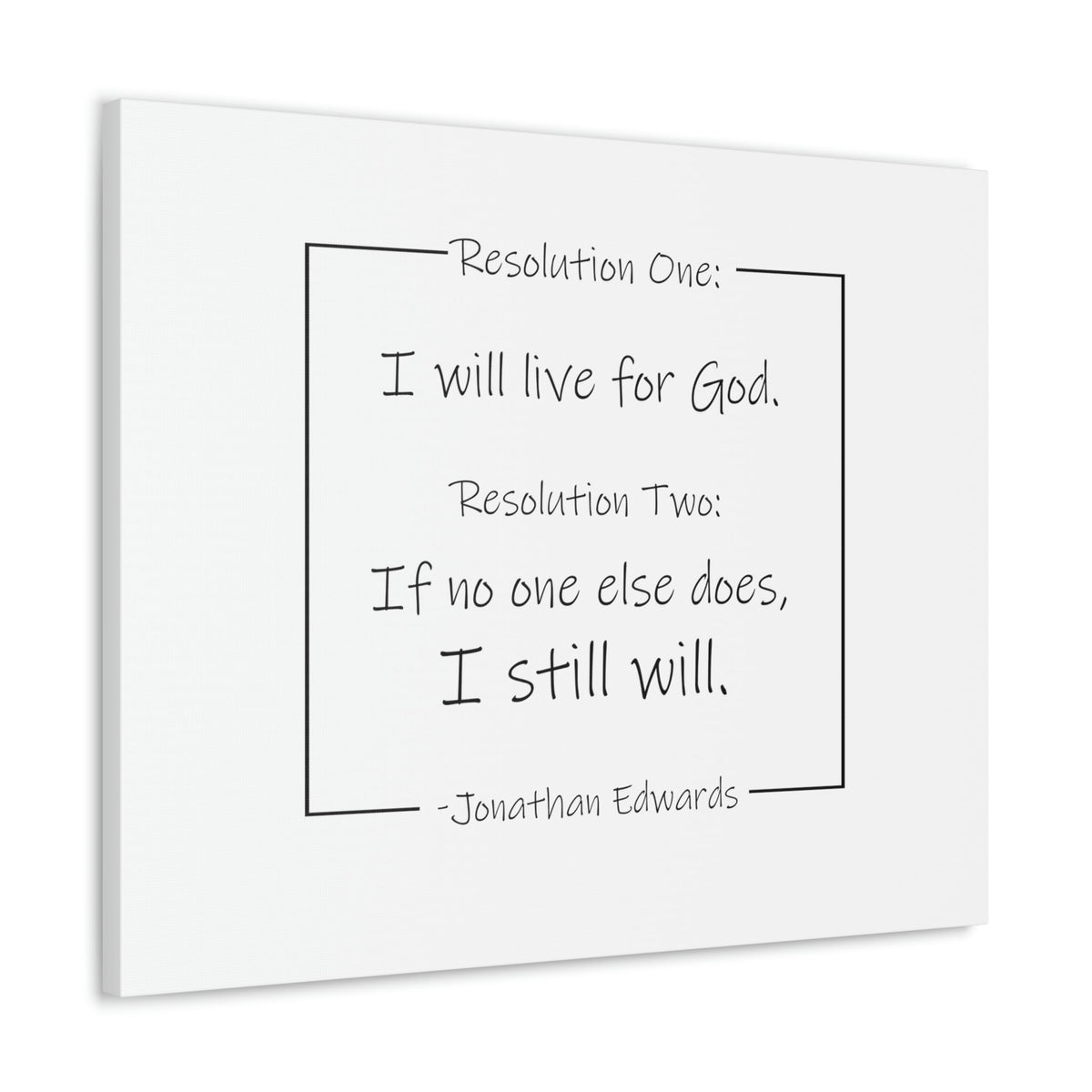 Scripture Walls I Will Live For God Isaiah 38:16 Jonathan Edwards Bible Canvas Christian Wall Art Ready to Hang Unframed-Express Your Love Gifts