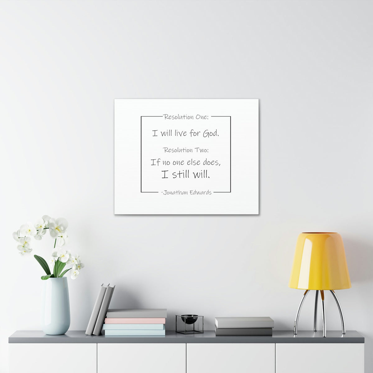 Scripture Walls I Will Live For God Isaiah 38:16 Jonathan Edwards Bible Canvas Christian Wall Art Ready to Hang Unframed-Express Your Love Gifts