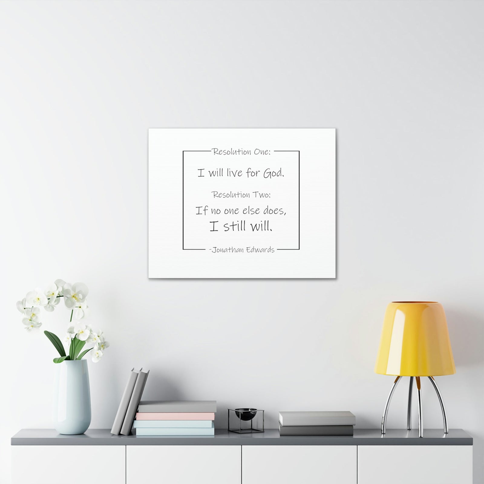 Scripture Walls I Will Live For God Isaiah 38:16 Jonathan Edwards Bible Canvas Christian Wall Art Ready to Hang Unframed-Express Your Love Gifts