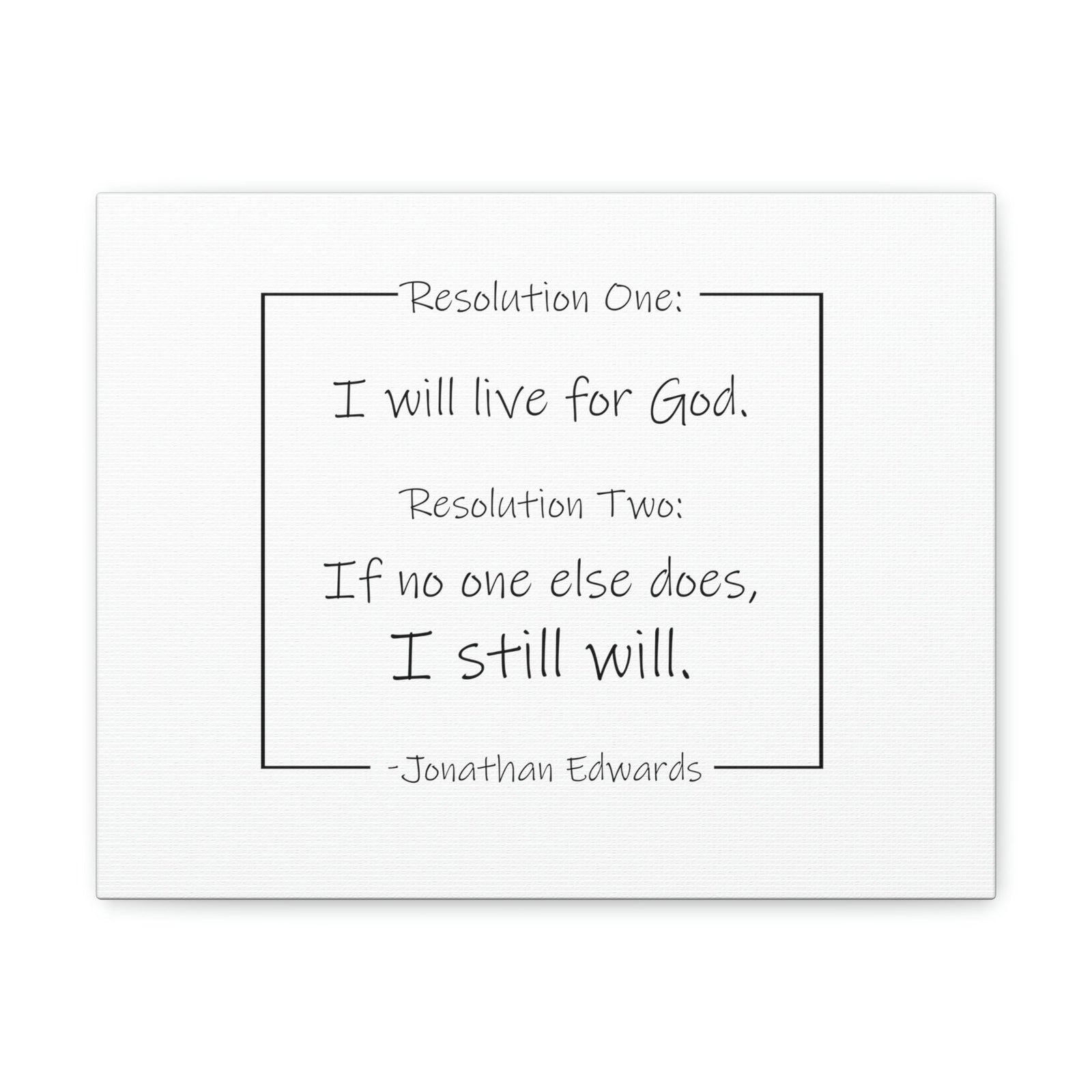 Scripture Walls I Will Live For God Isaiah 38:16 Jonathan Edwards Bible Canvas Christian Wall Art Ready to Hang Unframed-Express Your Love Gifts
