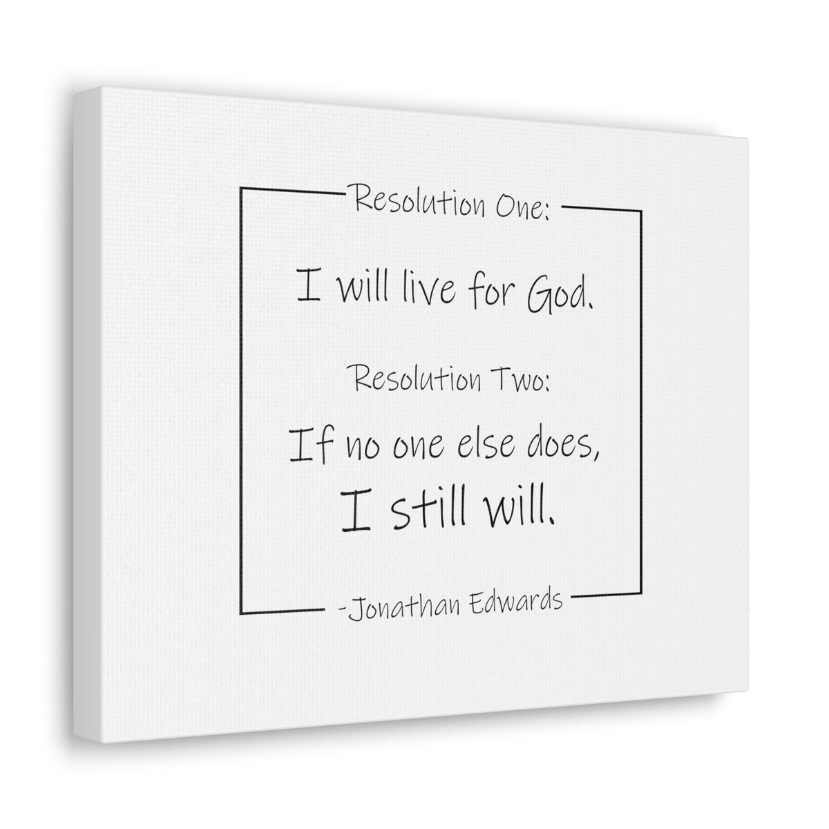 Scripture Walls I Will Live For God Isaiah 38:16 Jonathan Edwards Bible Canvas Christian Wall Art Ready to Hang Unframed-Express Your Love Gifts