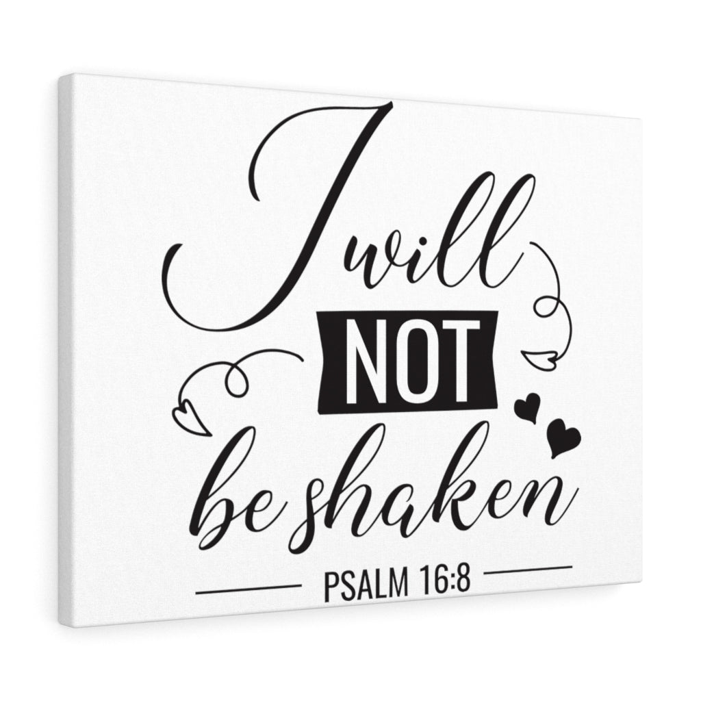 Scripture Walls I Will Not Psalm 16:8 Bible Verse Canvas Christian Wall Art Ready to Hang Unframed-Express Your Love Gifts