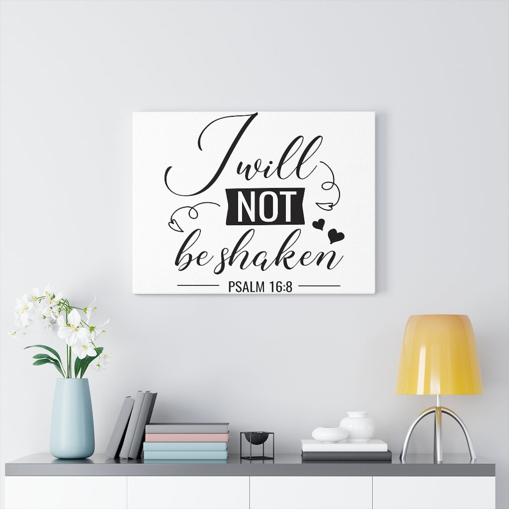 Scripture Walls I Will Not Psalm 16:8 Bible Verse Canvas Christian Wall Art Ready to Hang Unframed-Express Your Love Gifts