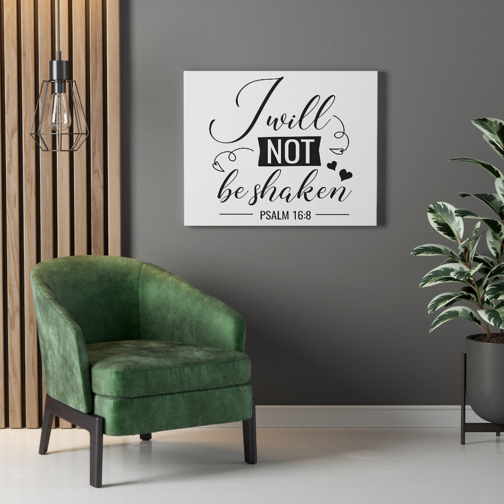 Scripture Walls I Will Not Psalm 16:8 Bible Verse Canvas Christian Wall Art Ready to Hang Unframed-Express Your Love Gifts