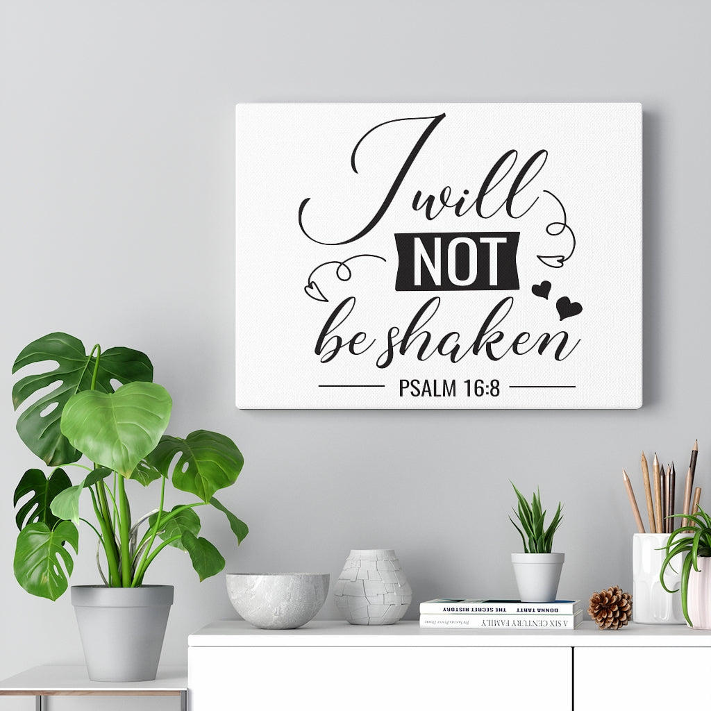 Scripture Walls I Will Not Psalm 16:8 Bible Verse Canvas Christian Wall Art Ready to Hang Unframed-Express Your Love Gifts