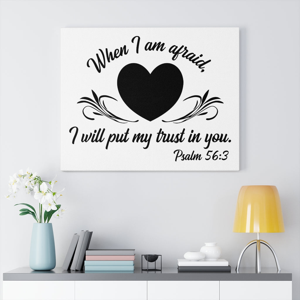 Scripture Walls I Will Put My Trust In You Psalm 56:3 Bible Verse Canvas Christian Wall Art Ready to Hang Unframed-Express Your Love Gifts