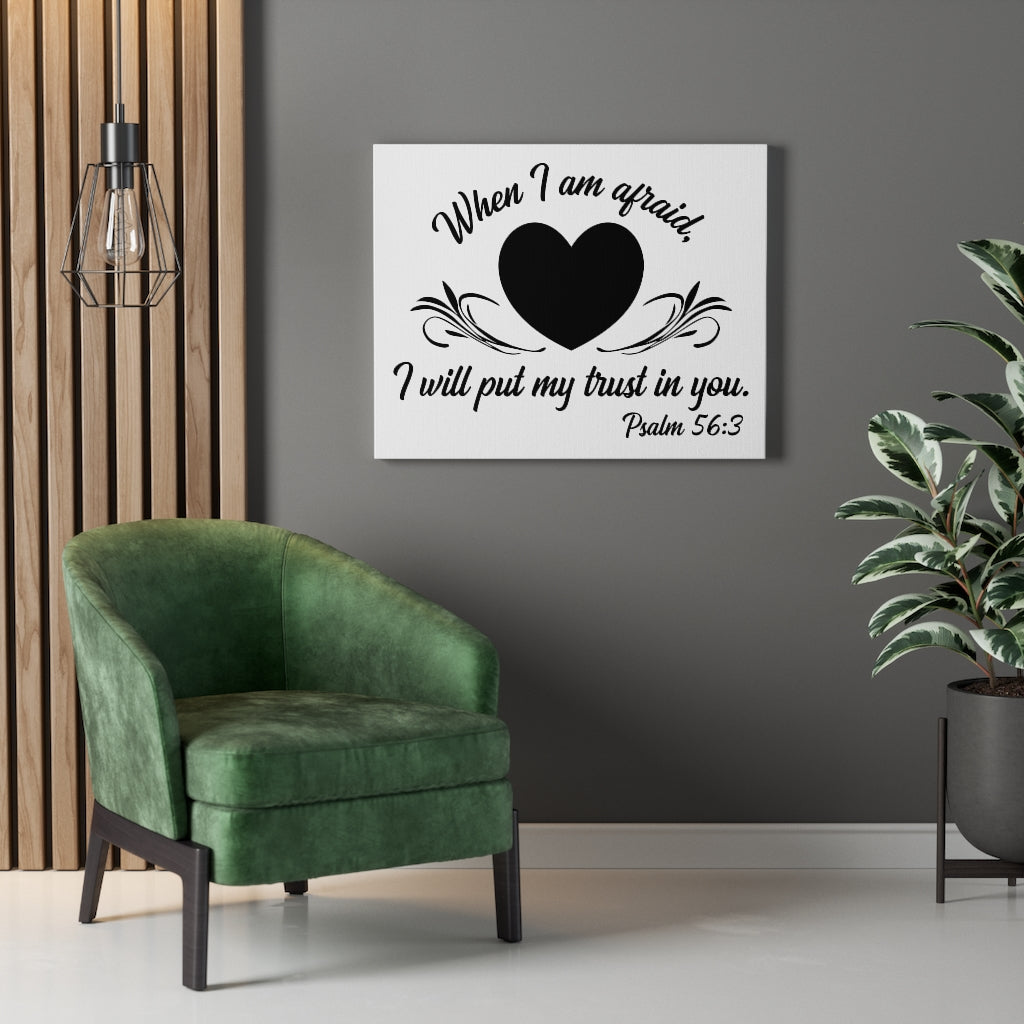 Scripture Walls I Will Put My Trust In You Psalm 56:3 Bible Verse Canvas Christian Wall Art Ready to Hang Unframed-Express Your Love Gifts