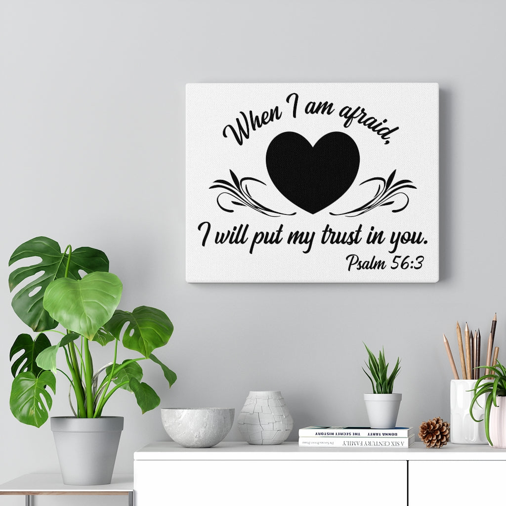 Scripture Walls I Will Put My Trust In You Psalm 56:3 Bible Verse Canvas Christian Wall Art Ready to Hang Unframed-Express Your Love Gifts