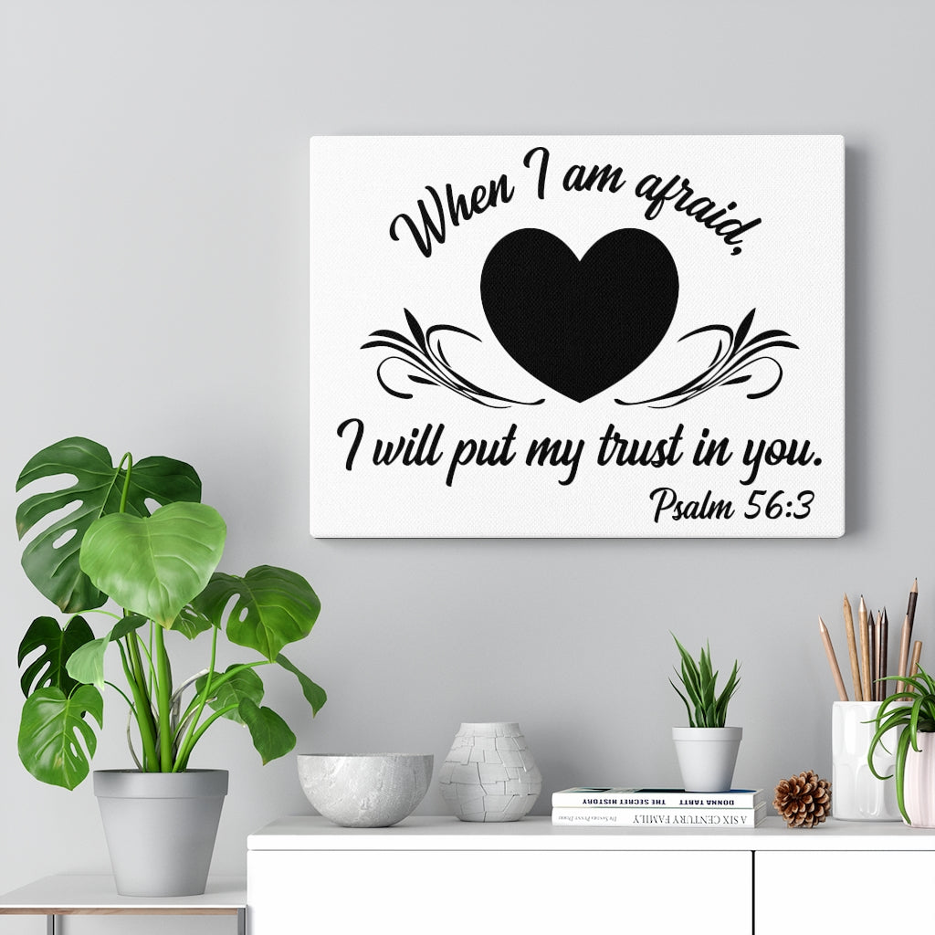 Scripture Walls I Will Put My Trust In You Psalm 56:3 Bible Verse Canvas Christian Wall Art Ready to Hang Unframed-Express Your Love Gifts
