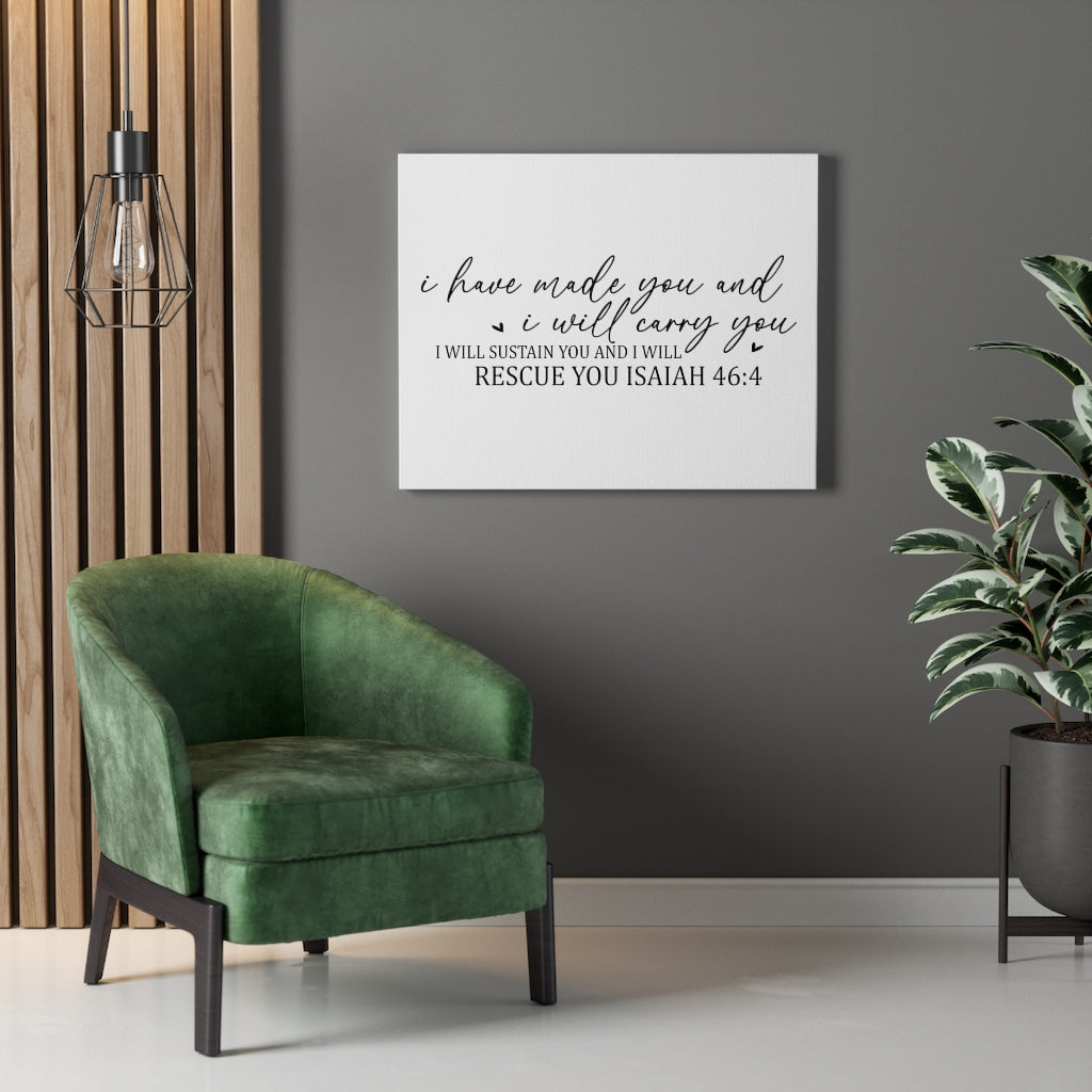 Scripture Walls I Will Sustain You Isaiah 46:4 Bible Verse Canvas Christian Wall Art Ready to Hang Unframed-Express Your Love Gifts