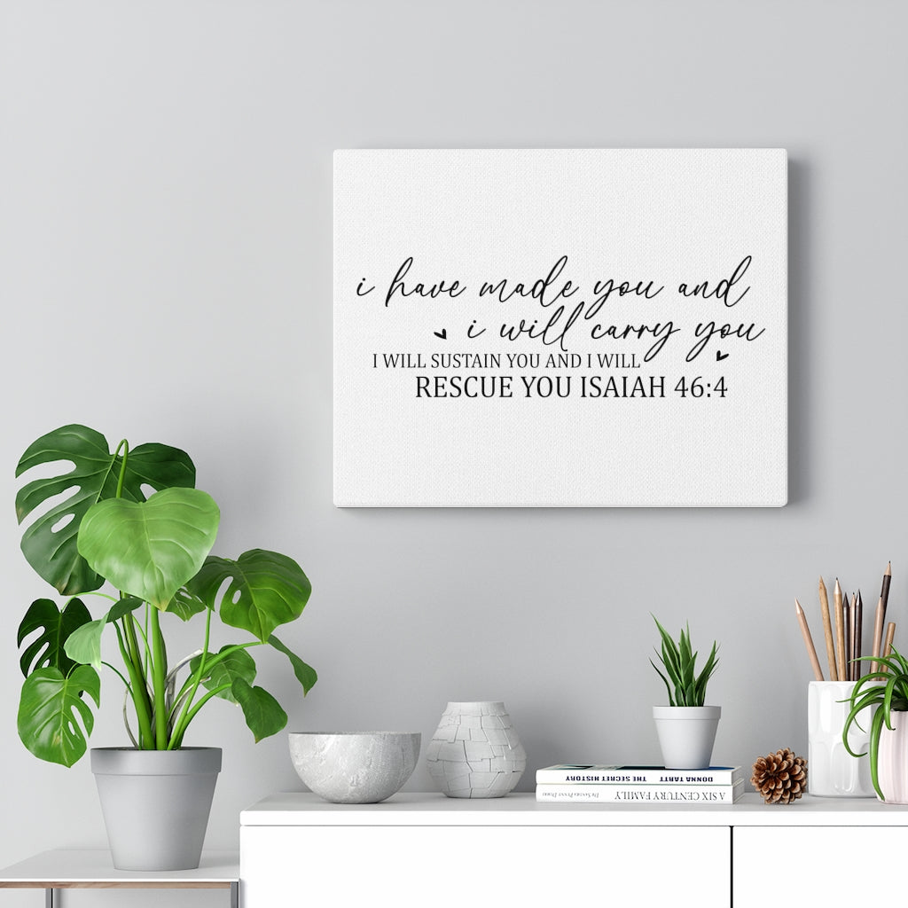 Scripture Walls I Will Sustain You Isaiah 46:4 Bible Verse Canvas Christian Wall Art Ready to Hang Unframed-Express Your Love Gifts