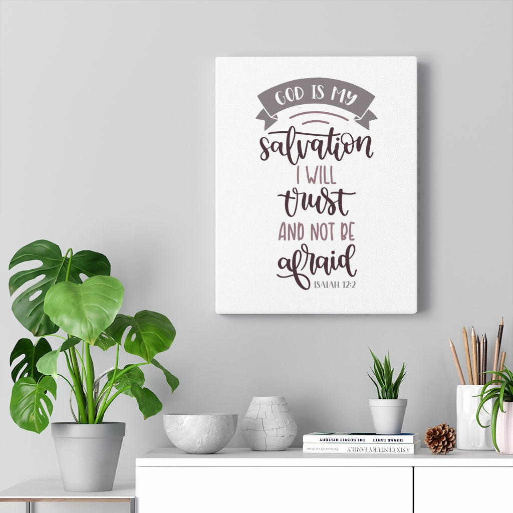 Scripture Walls I Will Trust Isaiah 12:2 Bible Verse Canvas Christian Wall Art Ready to Hang Unframed-Express Your Love Gifts