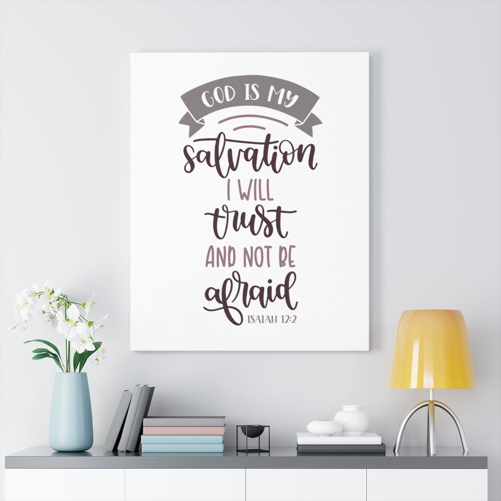 Scripture Walls I Will Trust Isaiah 12:2 Bible Verse Canvas Christian Wall Art Ready to Hang Unframed-Express Your Love Gifts