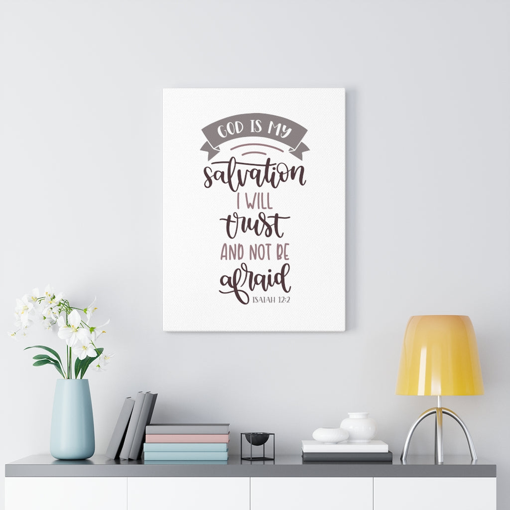 Scripture Walls I Will Trust Isaiah 12:2 Bible Verse Canvas Christian Wall Art Ready to Hang Unframed-Express Your Love Gifts