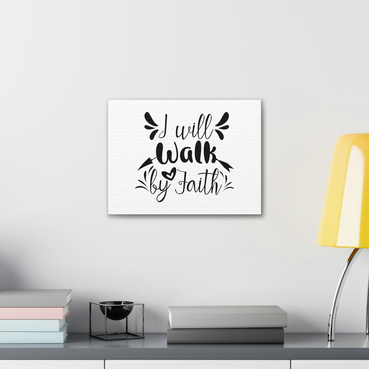 Scripture Walls I Will Walk 2 Corinthians 5:7 Arrow Christian Wall Art Bible Verse Print Ready to Hang Unframed-Express Your Love Gifts