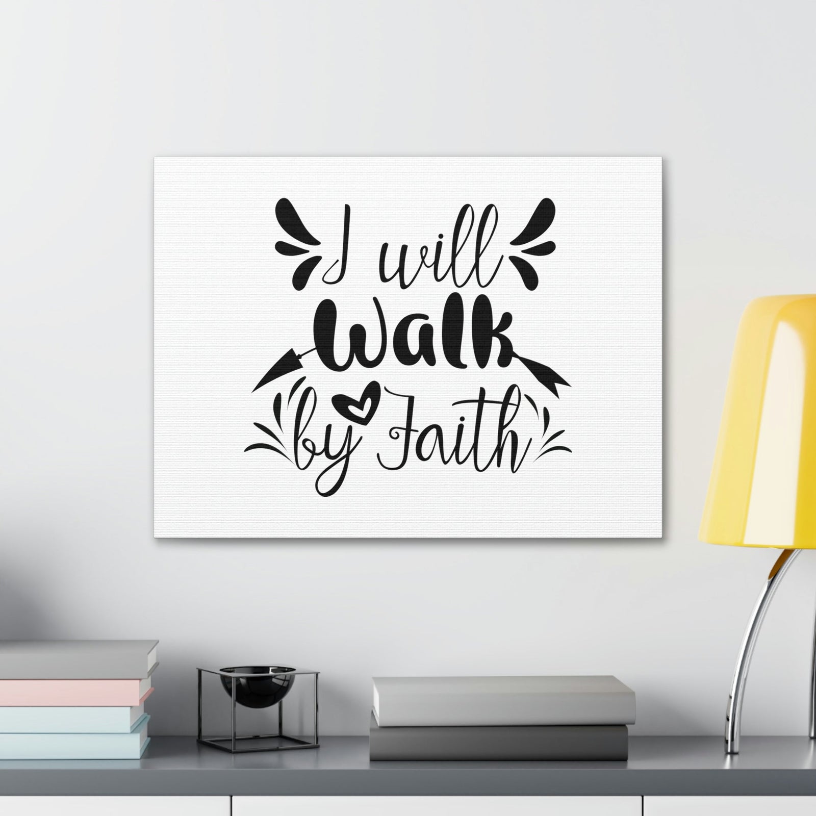 Scripture Walls I Will Walk 2 Corinthians 5:7 Arrow Christian Wall Art Bible Verse Print Ready to Hang Unframed-Express Your Love Gifts