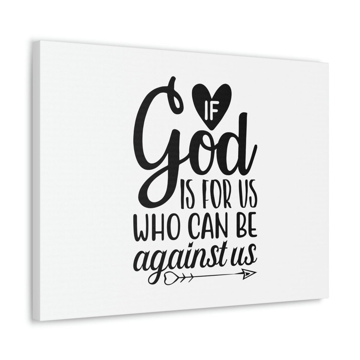 Scripture Walls If God Is For Us Romans 8:31 Arrow Heart Christian Wall Art Bible Verse Print Ready to Hang Unframed-Express Your Love Gifts