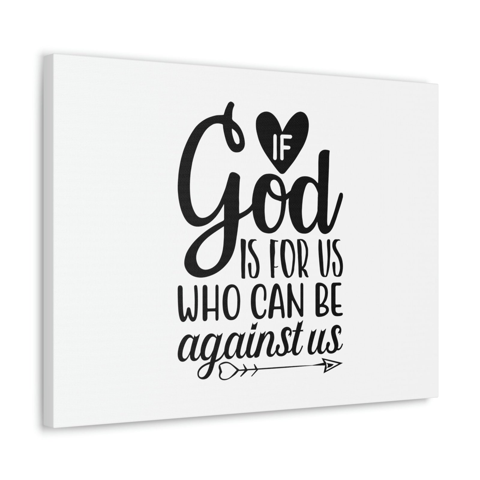 Scripture Walls If God Is For Us Romans 8:31 Arrow Heart Christian Wall Art Bible Verse Print Ready to Hang Unframed-Express Your Love Gifts