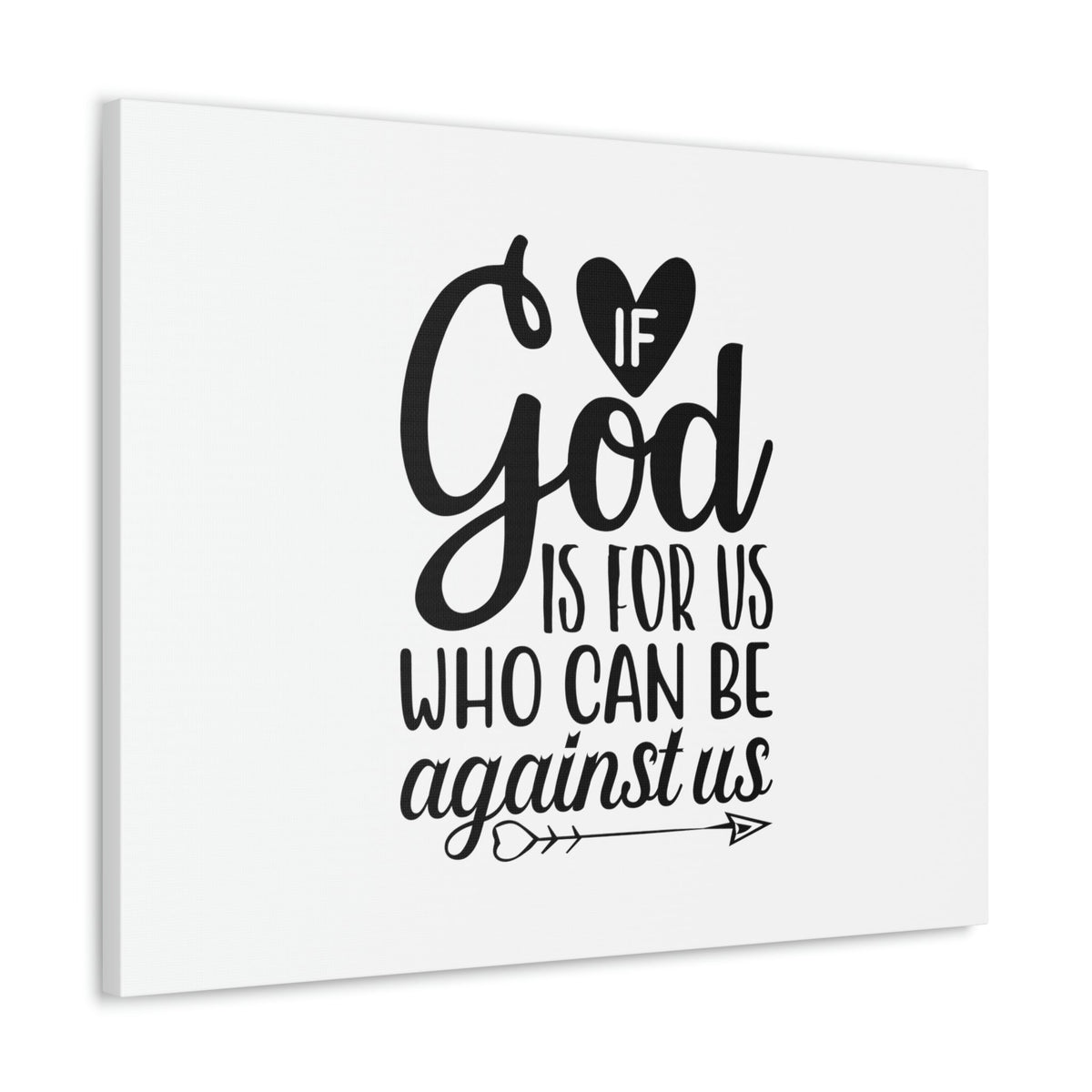 Scripture Walls If God Is For Us Romans 8:31 Arrow Heart Christian Wall Art Bible Verse Print Ready to Hang Unframed-Express Your Love Gifts