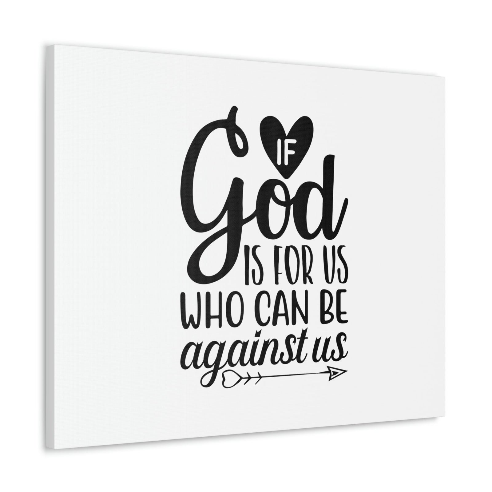 Scripture Walls If God Is For Us Romans 8:31 Arrow Heart Christian Wall Art Bible Verse Print Ready to Hang Unframed-Express Your Love Gifts
