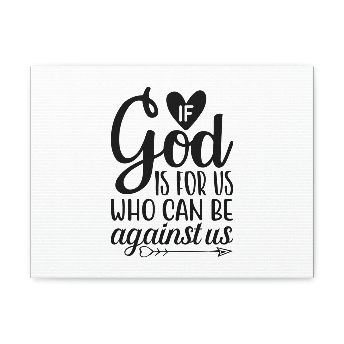 Scripture Walls If God Is For Us Romans 8:31 Arrow Heart Christian Wall Art Bible Verse Print Ready to Hang Unframed-Express Your Love Gifts