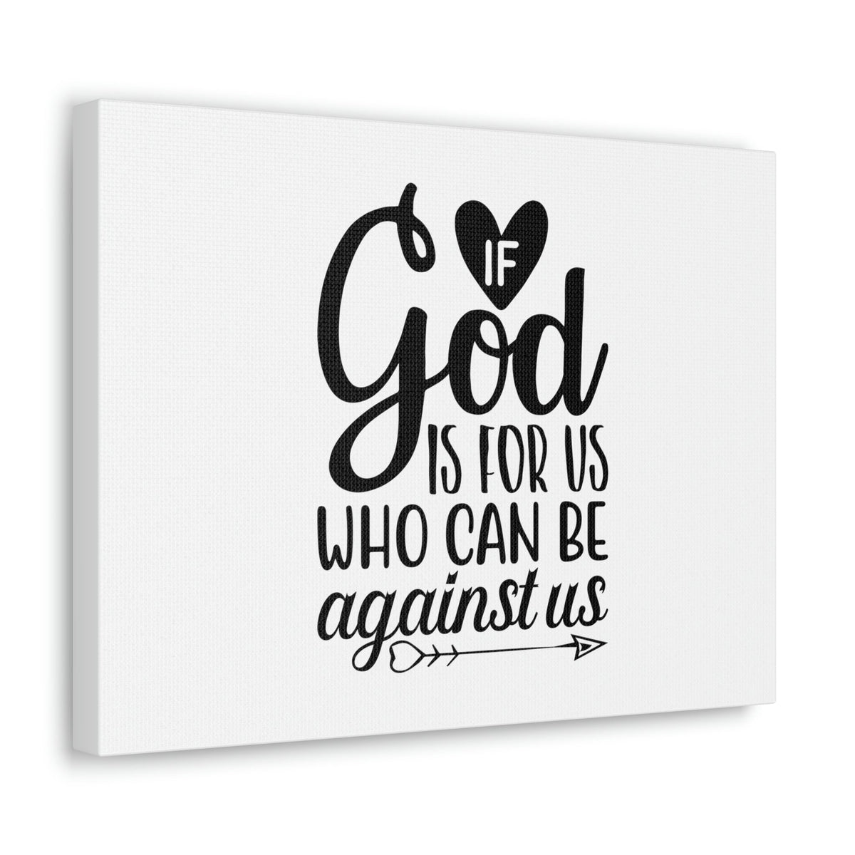 Scripture Walls If God Is For Us Romans 8:31 Arrow Heart Christian Wall Art Bible Verse Print Ready to Hang Unframed-Express Your Love Gifts