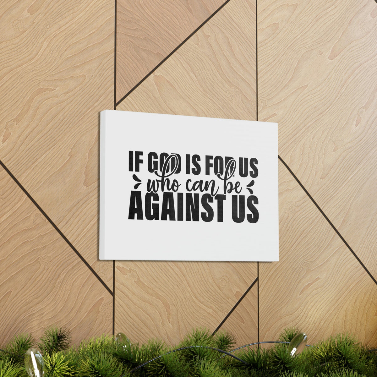 Scripture Walls If God Is For Us Romans 8:31 White Christian Wall Art Bible Verse Print Ready to Hang Unframed-Express Your Love Gifts