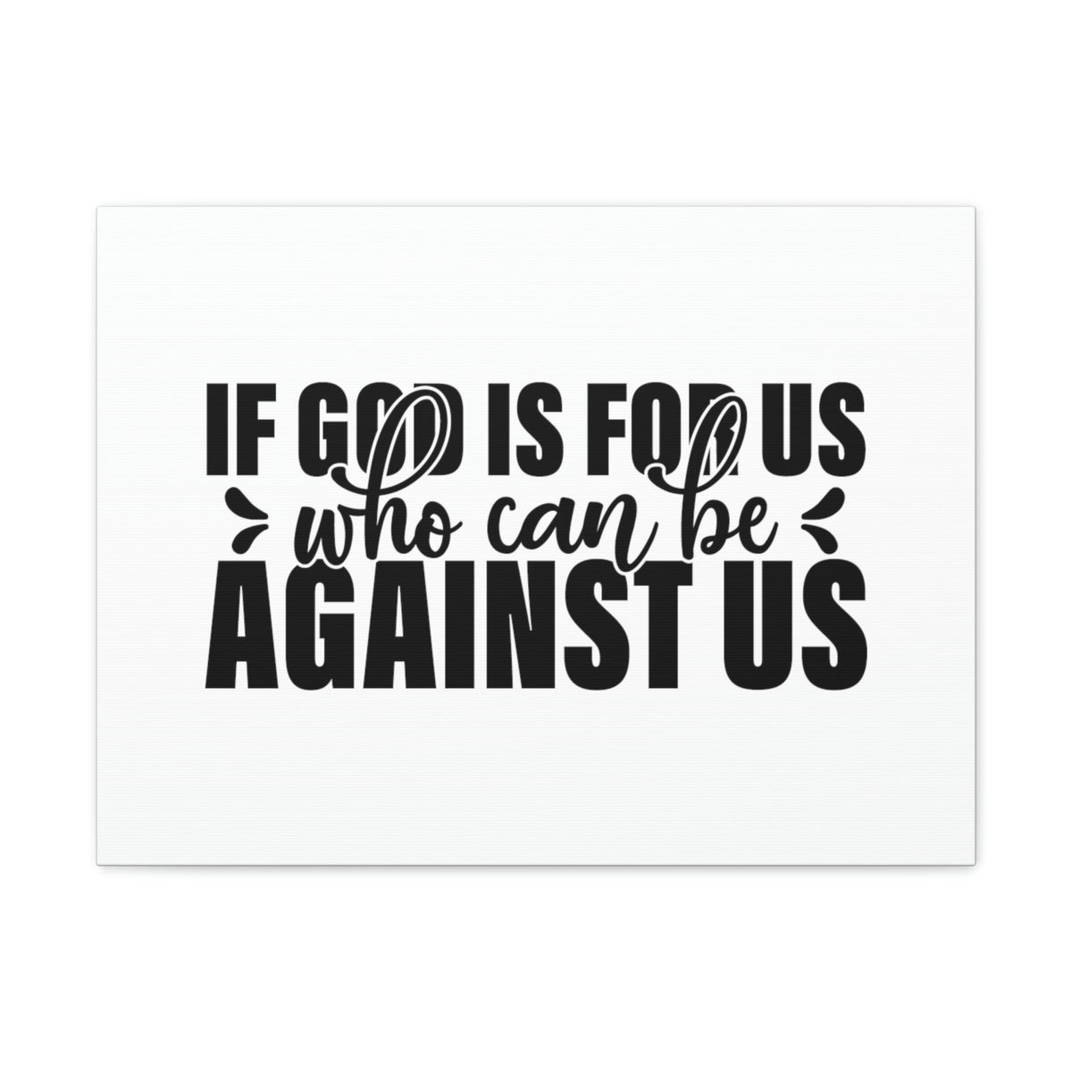 Scripture Walls If God Is For Us Romans 8:31 White Christian Wall Art Bible Verse Print Ready to Hang Unframed-Express Your Love Gifts