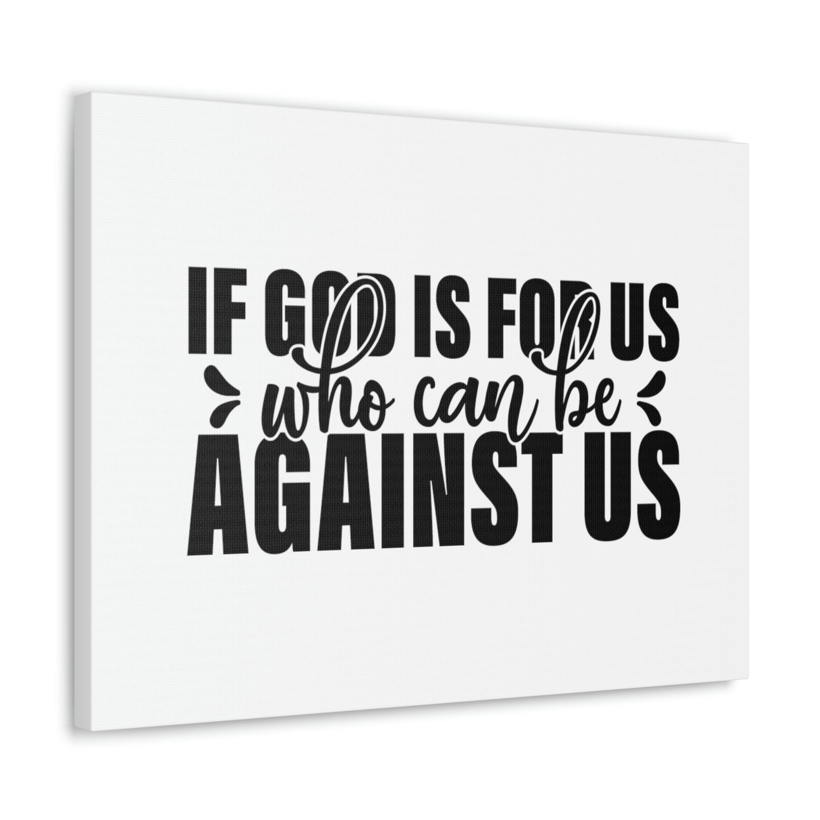 Scripture Walls If God Is For Us Romans 8:31 White Christian Wall Art Bible Verse Print Ready to Hang Unframed-Express Your Love Gifts