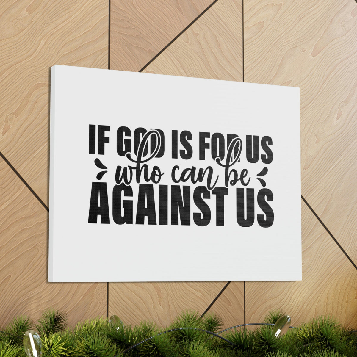Scripture Walls If God Is For Us Romans 8:31 White Christian Wall Art Bible Verse Print Ready to Hang Unframed-Express Your Love Gifts