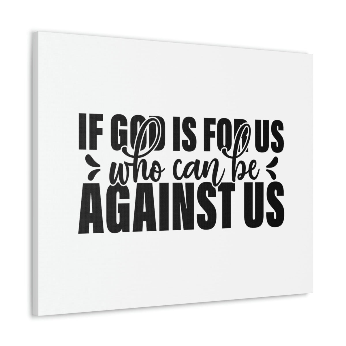 Scripture Walls If God Is For Us Romans 8:31 White Christian Wall Art Bible Verse Print Ready to Hang Unframed-Express Your Love Gifts