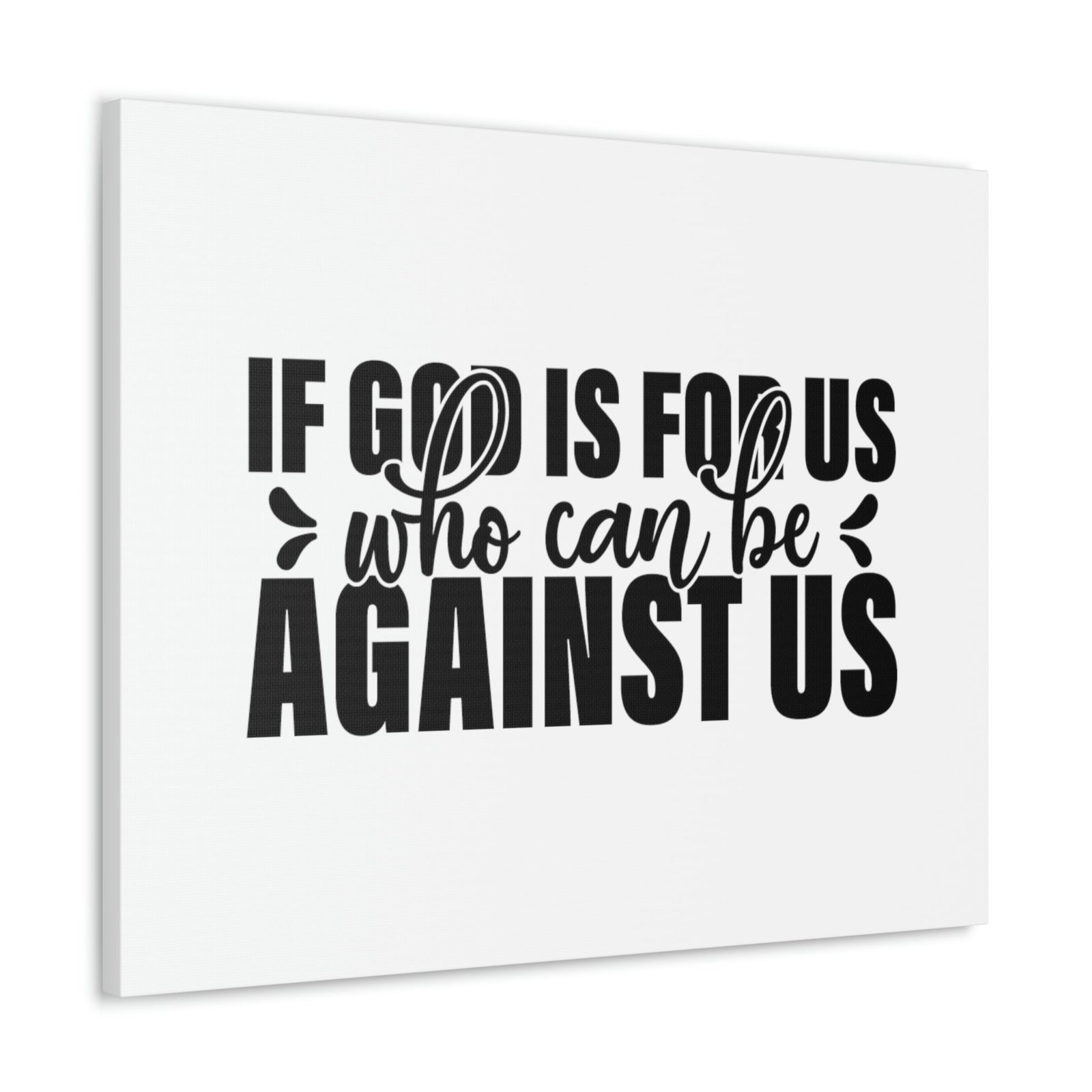 Scripture Walls If God Is For Us Romans 8:31 White Christian Wall Art Bible Verse Print Ready to Hang Unframed-Express Your Love Gifts