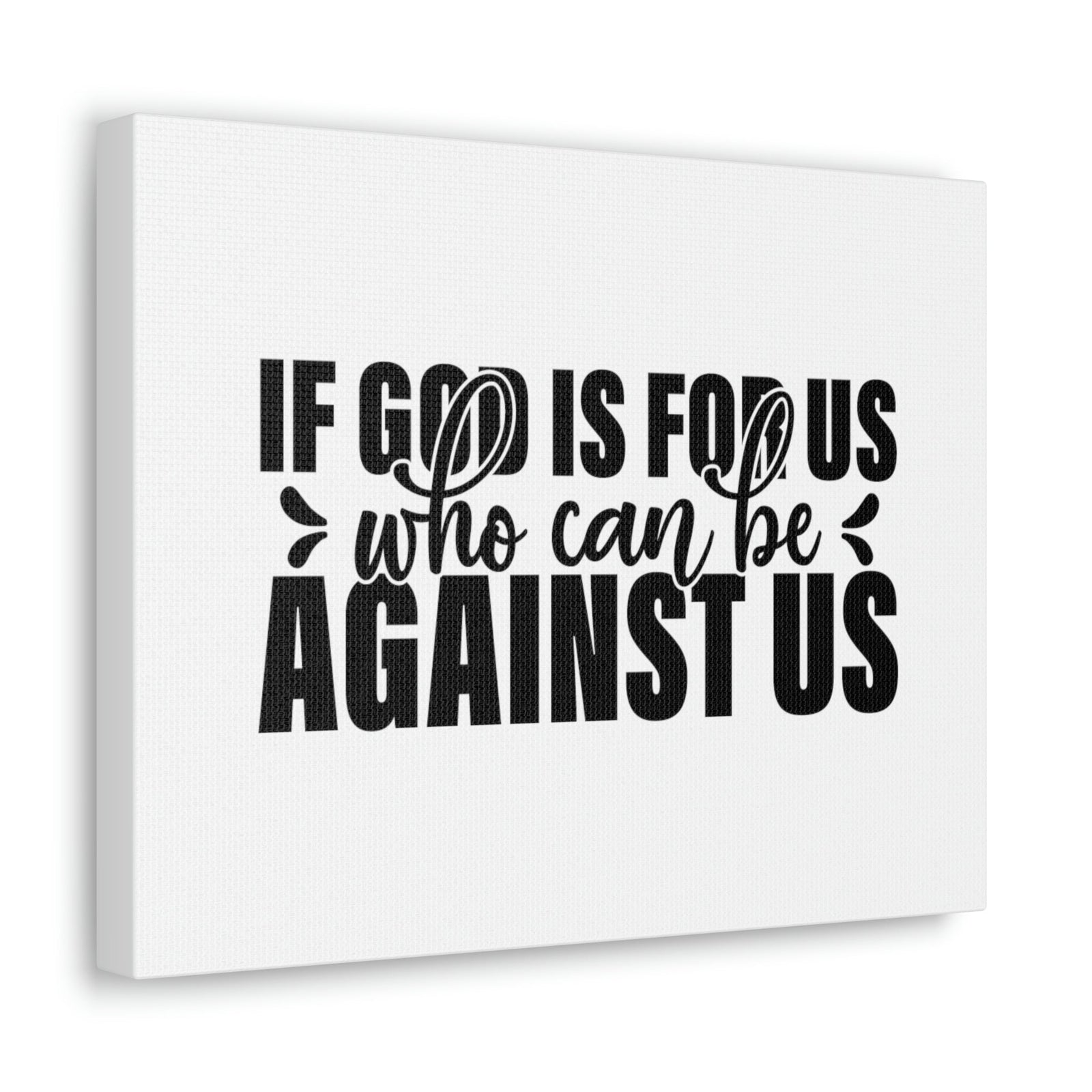 Scripture Walls If God Is For Us Romans 8:31 White Christian Wall Art Bible Verse Print Ready to Hang Unframed-Express Your Love Gifts