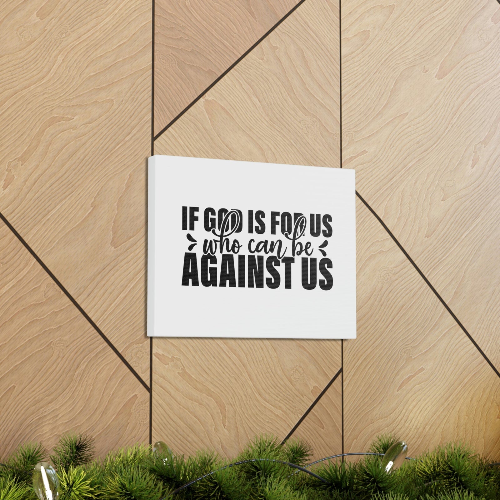 Scripture Walls If God Is For Us Romans 8:31 White Christian Wall Art Bible Verse Print Ready to Hang Unframed-Express Your Love Gifts
