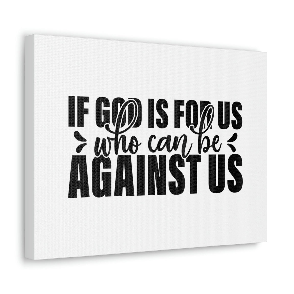 Scripture Walls If God Is For Us Romans 8:31 White Christian Wall Art Bible Verse Print Ready to Hang Unframed-Express Your Love Gifts