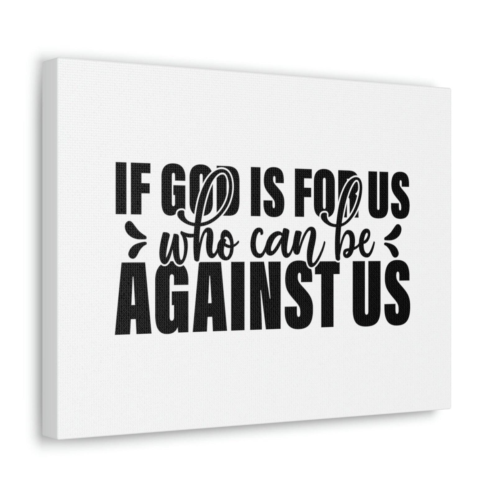 Scripture Walls If God Is For Us Romans 8:31 White Christian Wall Art Bible Verse Print Ready to Hang Unframed-Express Your Love Gifts