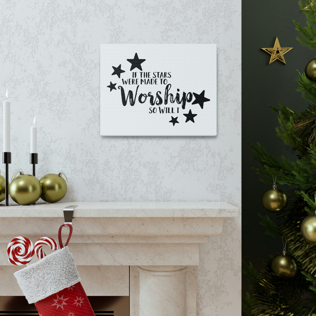 Scripture Walls If The Stars Were Made To Worship So Will I Psalms 148:3-6 Christian Wall Art Print Ready to Hang Unframed-Express Your Love Gifts